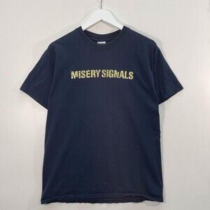 No Brand Men's Navy and Blue T-shirt